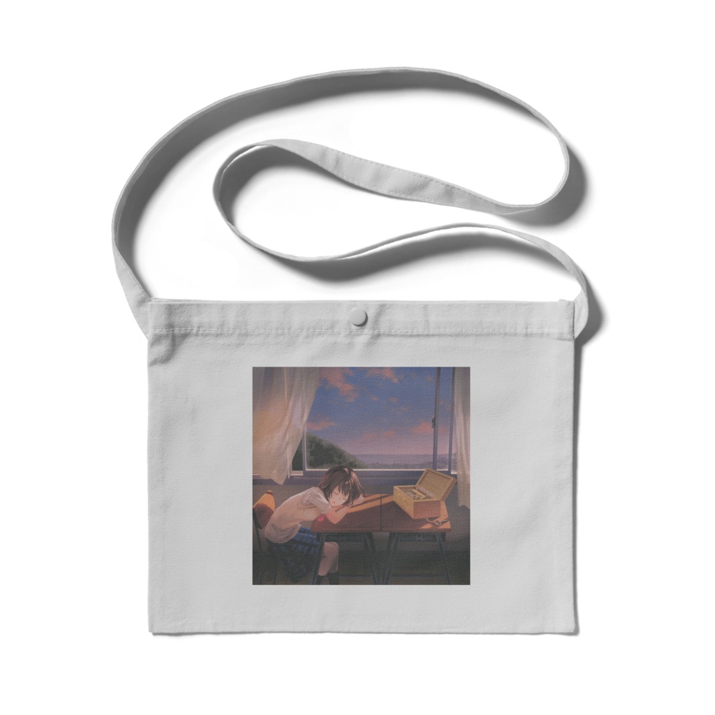 オルゴールの記憶・サコッシュ　バッグ（ライトグレー）