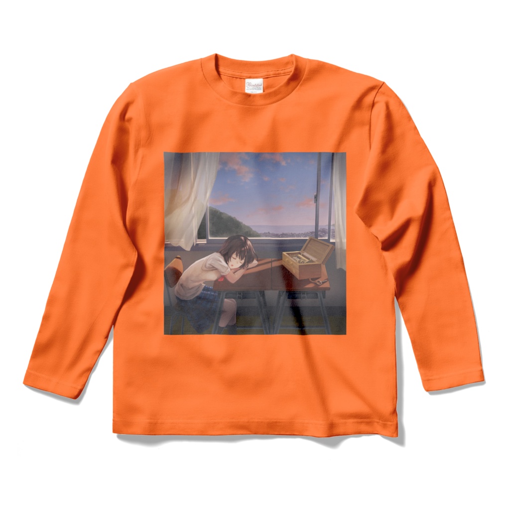 オルゴールの記憶・ロングスリーブTシャツ - オレンジ