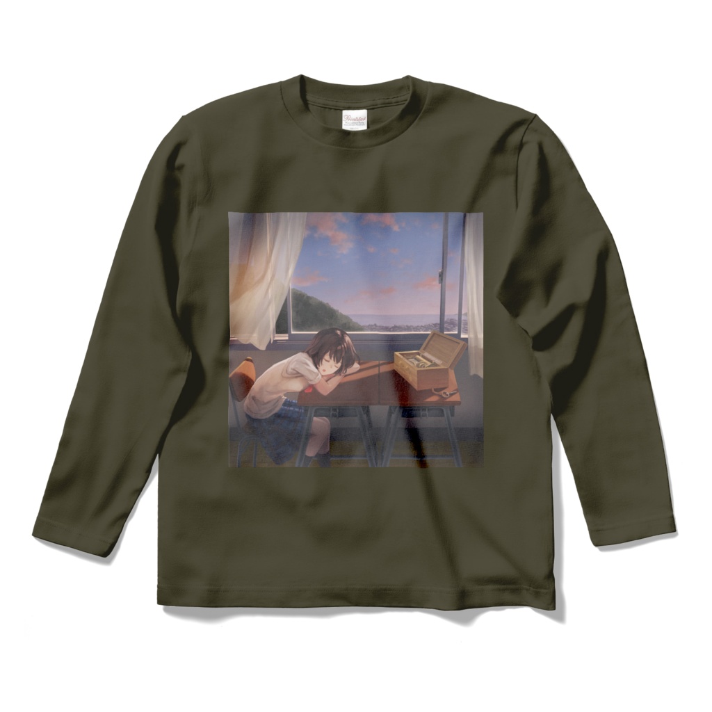オルゴールの記憶・ロングスリーブTシャツ - アーミーグリーン
