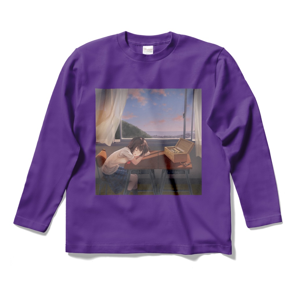 オルゴールの記憶・ロングスリーブTシャツ - パープル