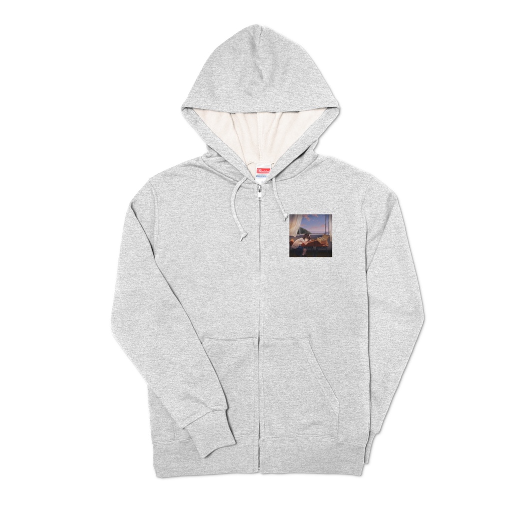 オルゴールの記憶・ジップパーカー - 杢グレー