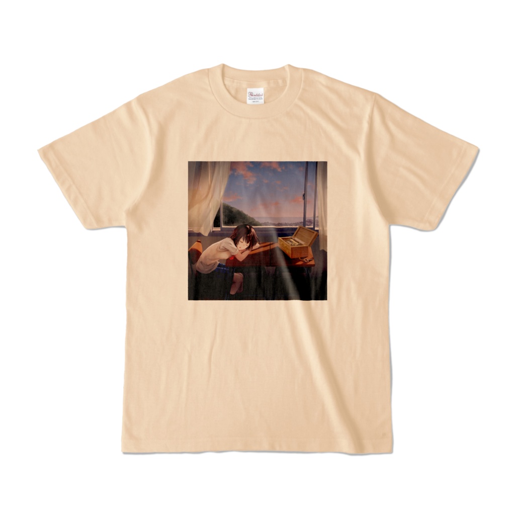 オルゴールの記憶・カラーTシャツ - ナチュラル