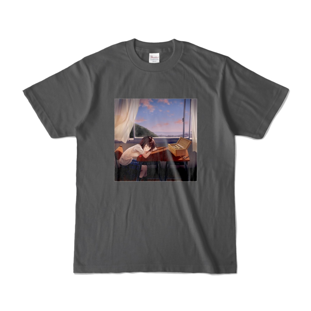 オルゴールの記憶・カラーTシャツ - チャコール