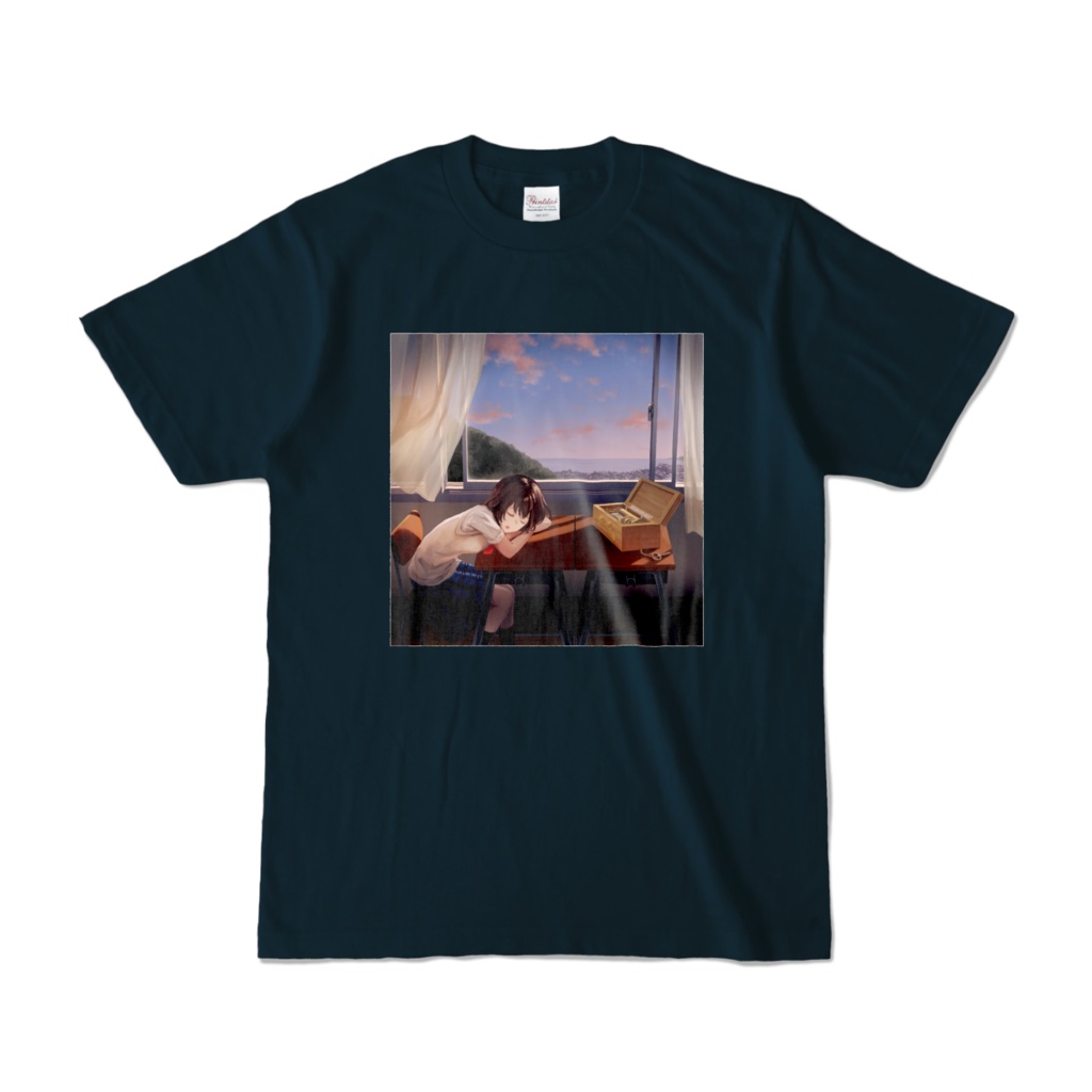 オルゴールの記憶・カラーTシャツ - ネイビー