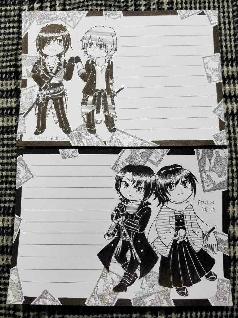 グラデ同人便箋 刀剣乱舞 - pm2122 - BOOTH