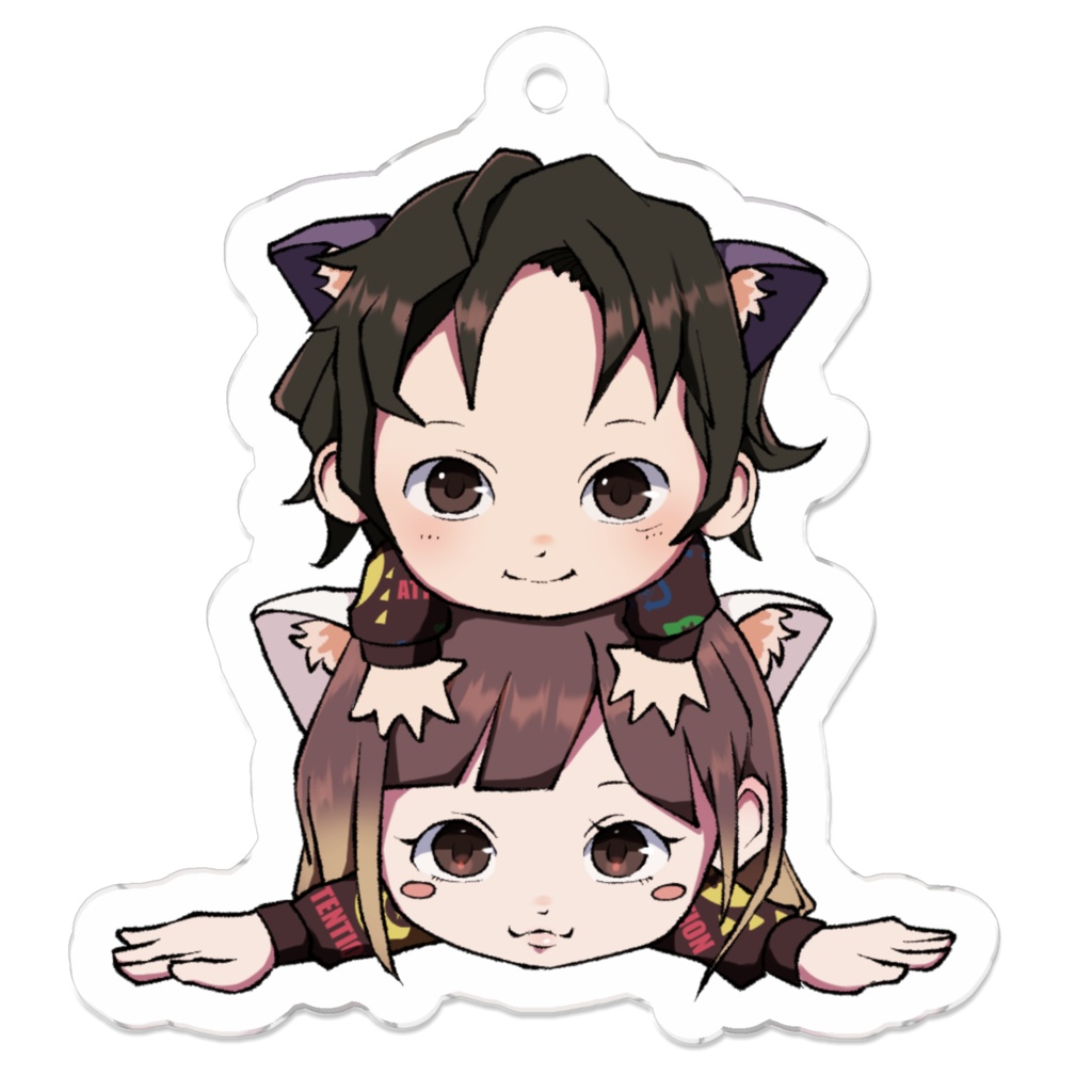 仲良し猫アクリルキーホルダー