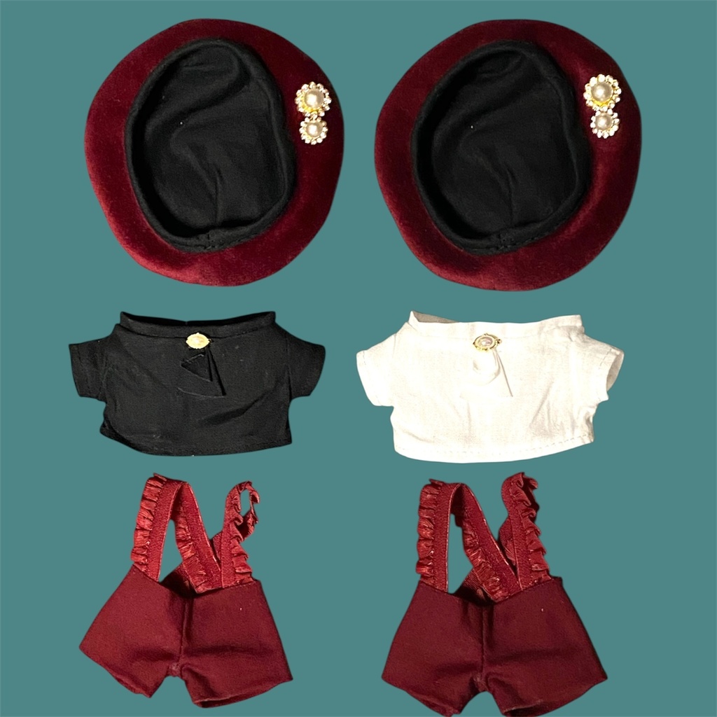 ボルドーコーデセット(13cmぬい)