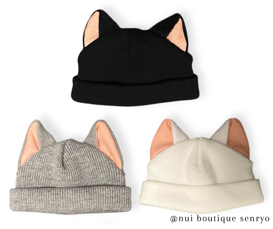 【新色追加】ぬい用ネコ耳ニット帽