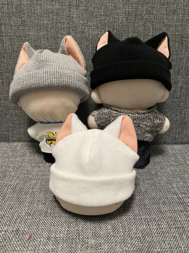 【新色追加】ぬい用ネコ耳ニット帽