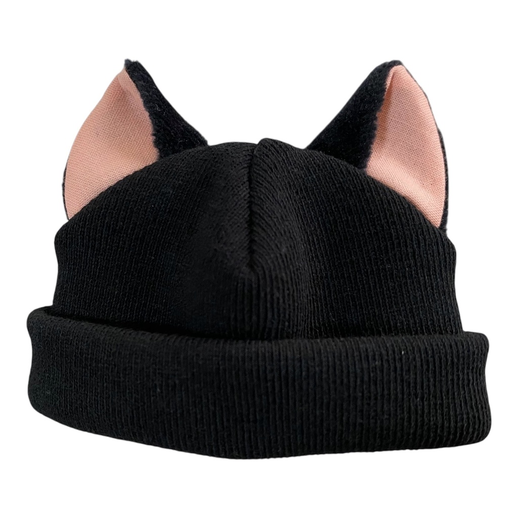 黒猫ニット帽