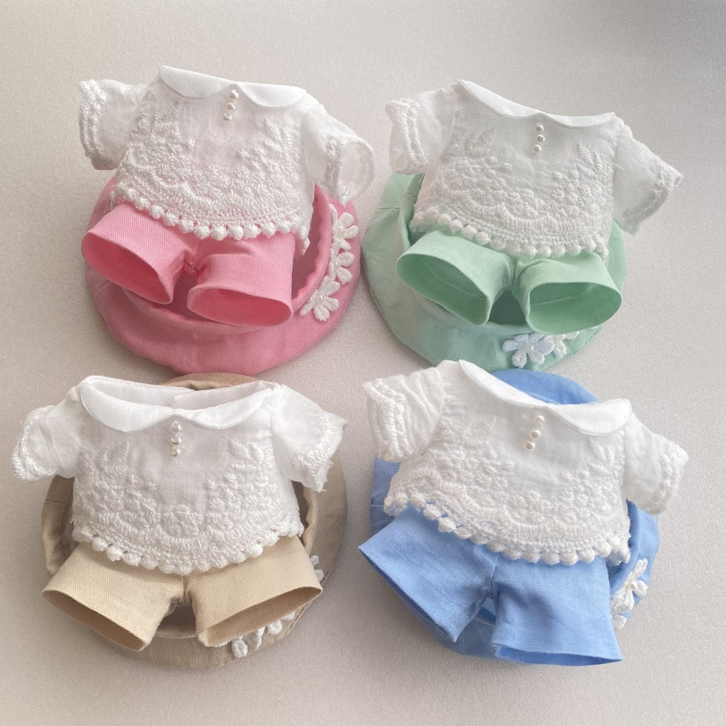 レースブラウスセット13cmぬい服|4colors