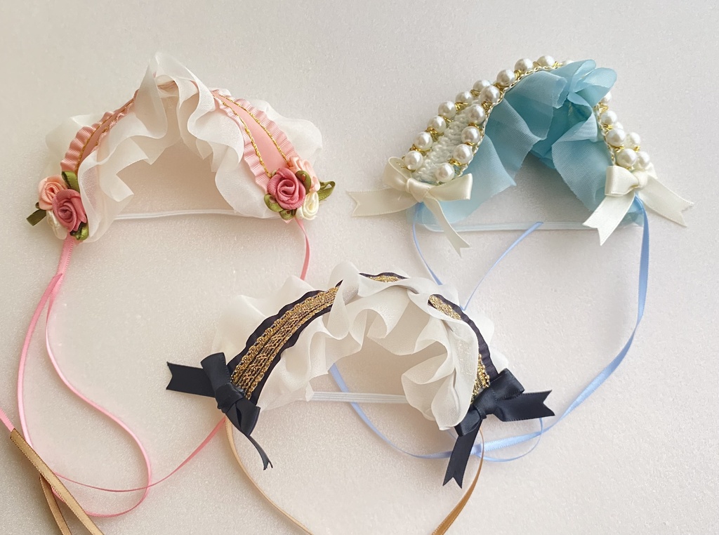 クラシカルフリルヘッドドレス｜ぬい用アクセサリー