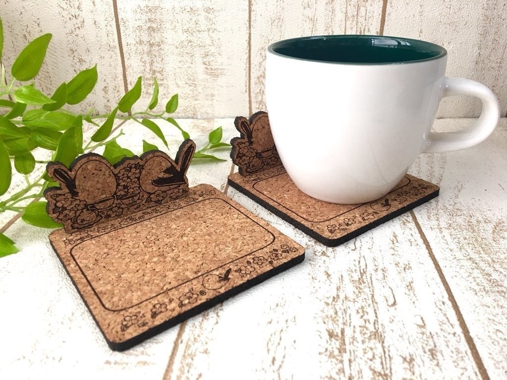 一緒にお茶を（コルクコースター）