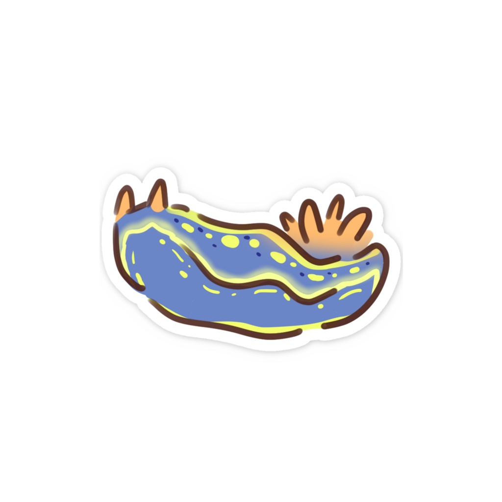 アオウミウシ(ステッカー)
