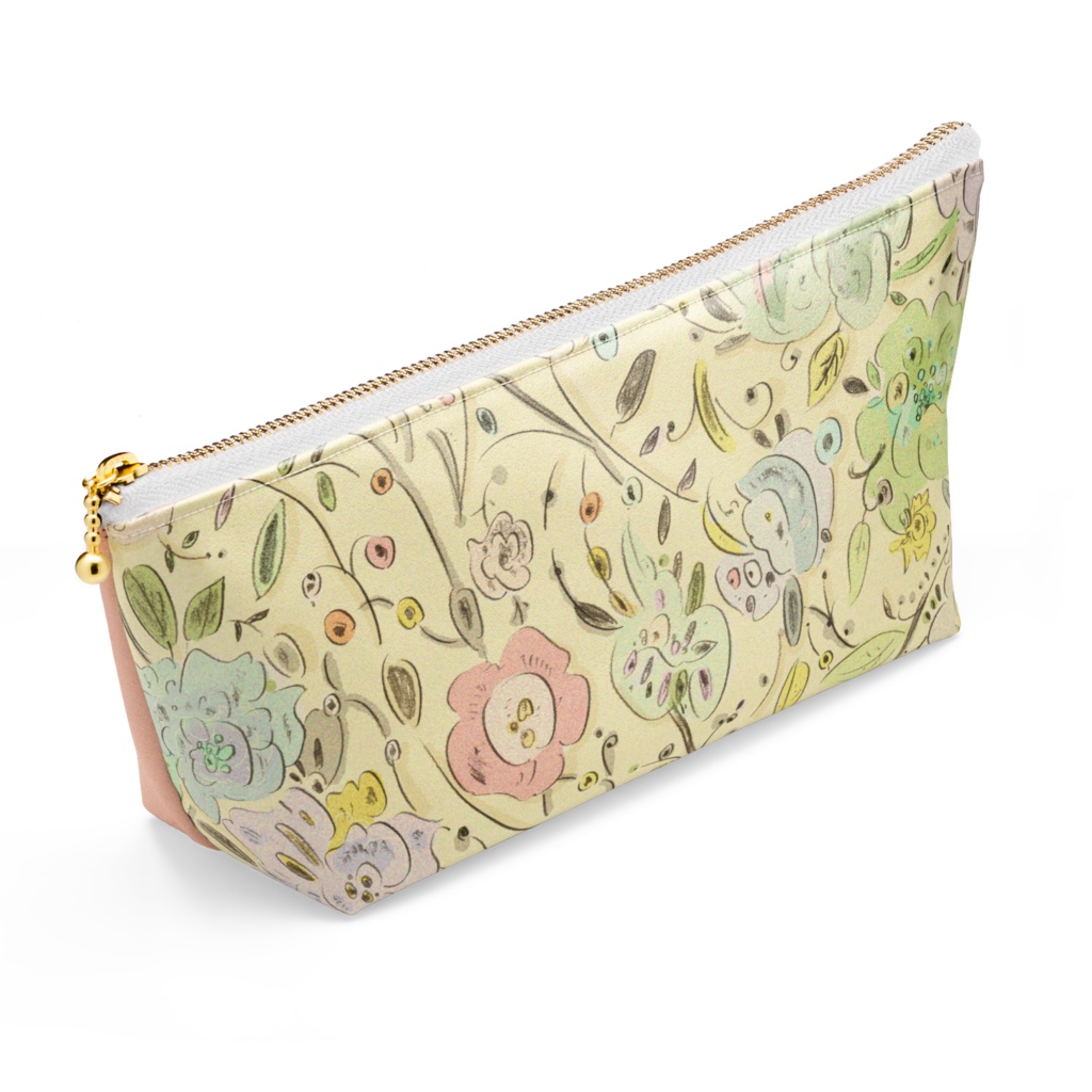 おさかなとおはなのポーチ