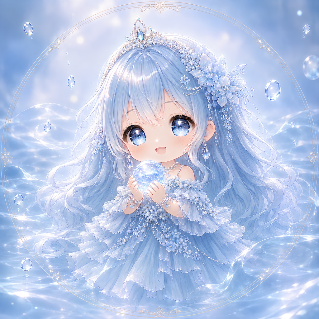 水姫|デジタルアート 2作品セット|PNG