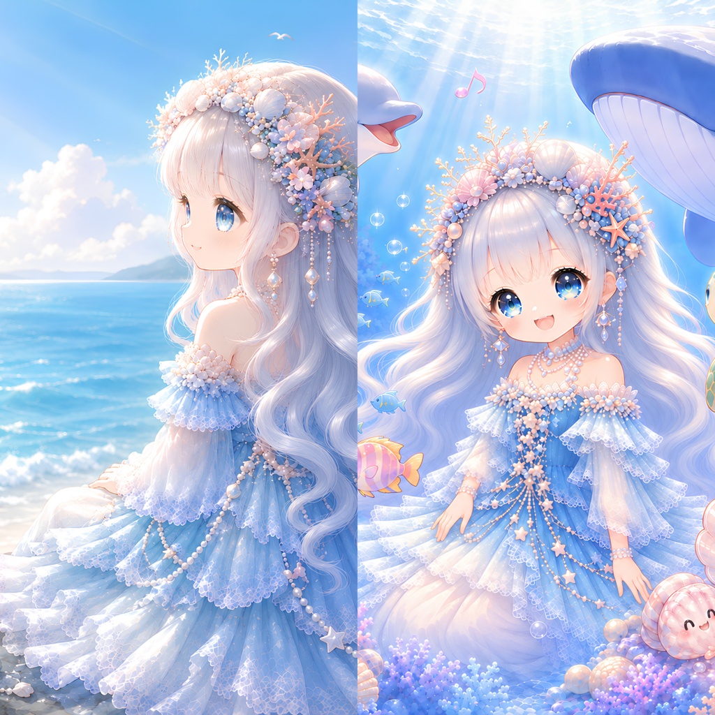 海姫｜デジタルアート 2作品セット｜PNG
