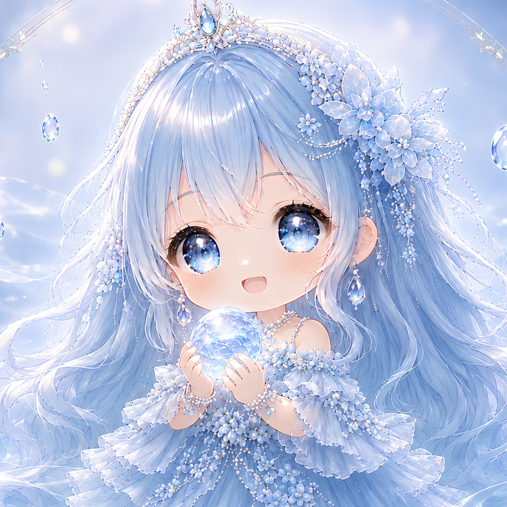 水姫&人魚姫 3作品セット|水と海のプリンセス|デジタルアート