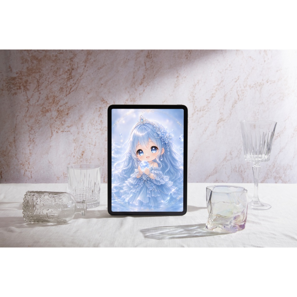 水姫&人魚姫 3作品セット|水と海のプリンセス|デジタルアート