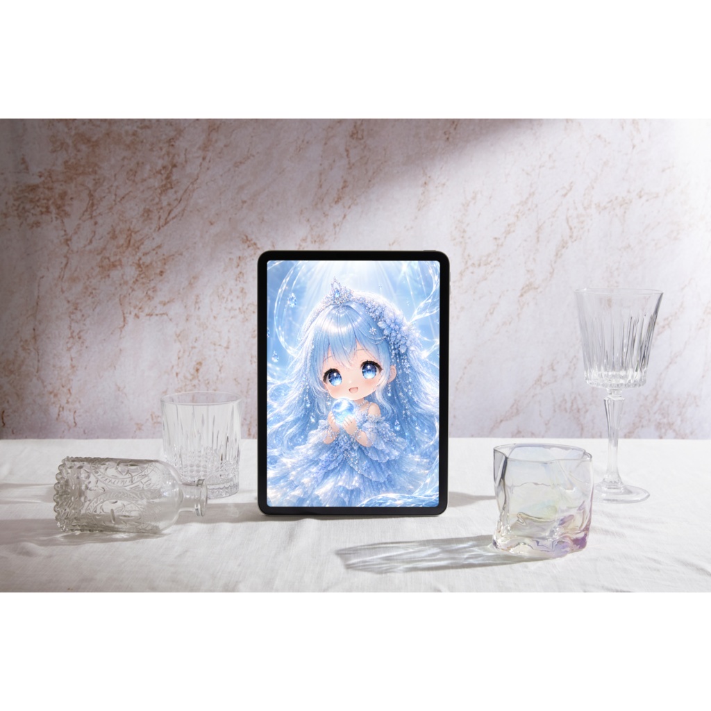 水姫&人魚姫 3作品セット|水と海のプリンセス|デジタルアート