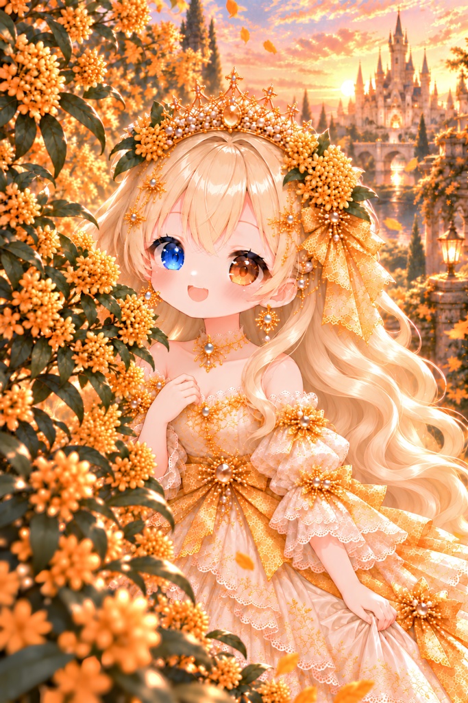 金木犀姫｜秋色にきらめくプリンセス・デジタルアート