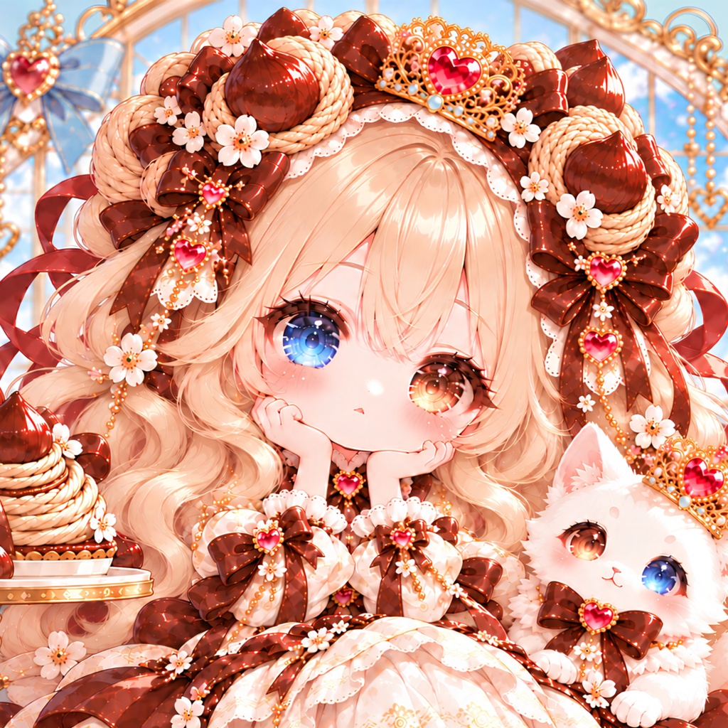 モンブラン姫としろもんちゃん|甘く寄り添うプリンセスアート