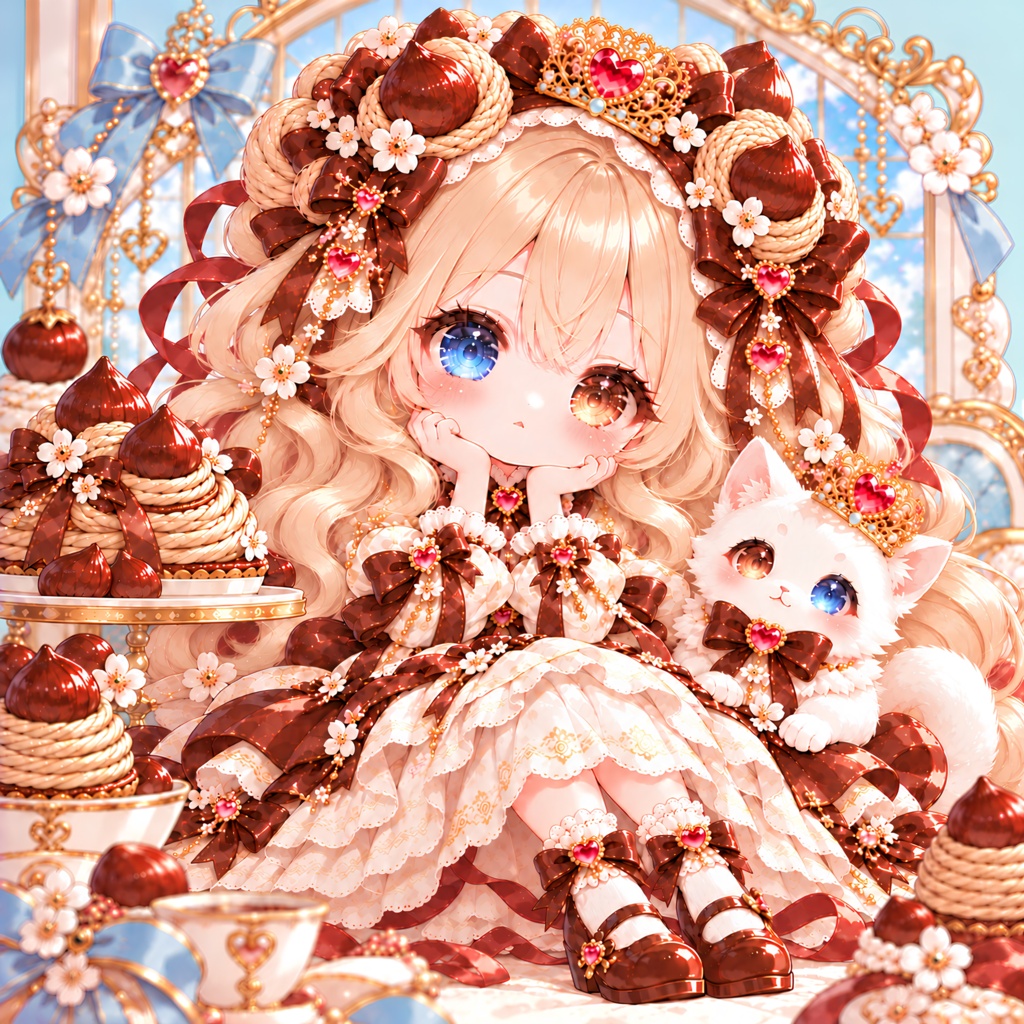 モンブラン姫としろもんちゃん｜甘く寄り添うプリンセスアート
