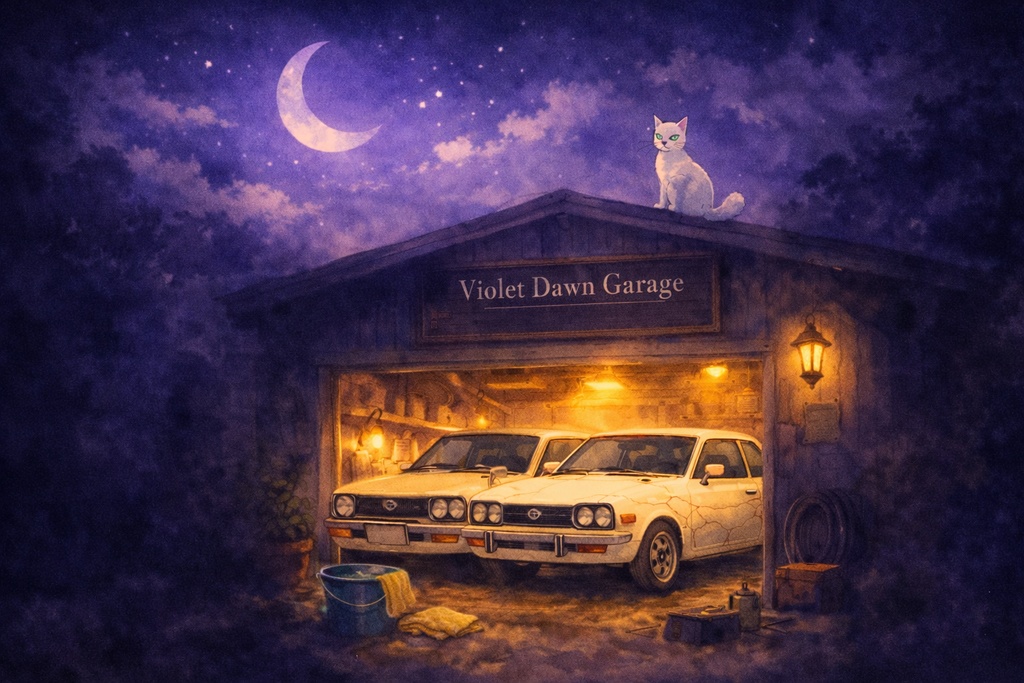 昭和の夏と青いバケツ —クーラーのない助手席の記憶 —ヴィンテージ壁紙