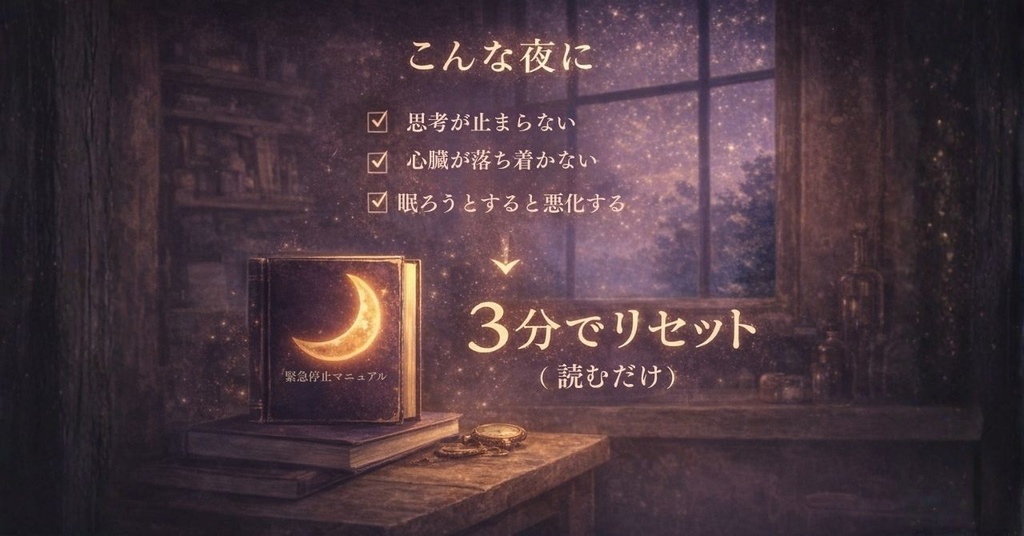 思考が止まらない時の為のマニュアル 3分セルフレスキュー