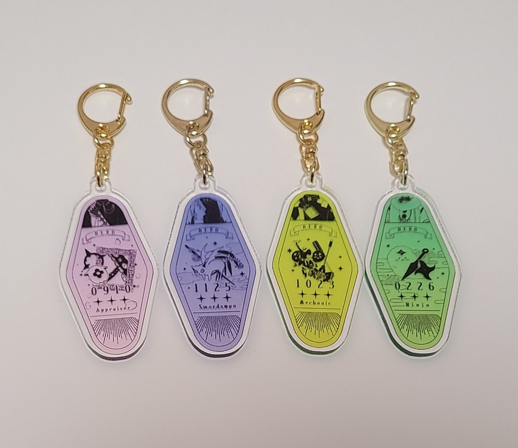 【非公式】モーテルキー風アクリルキーホルダー