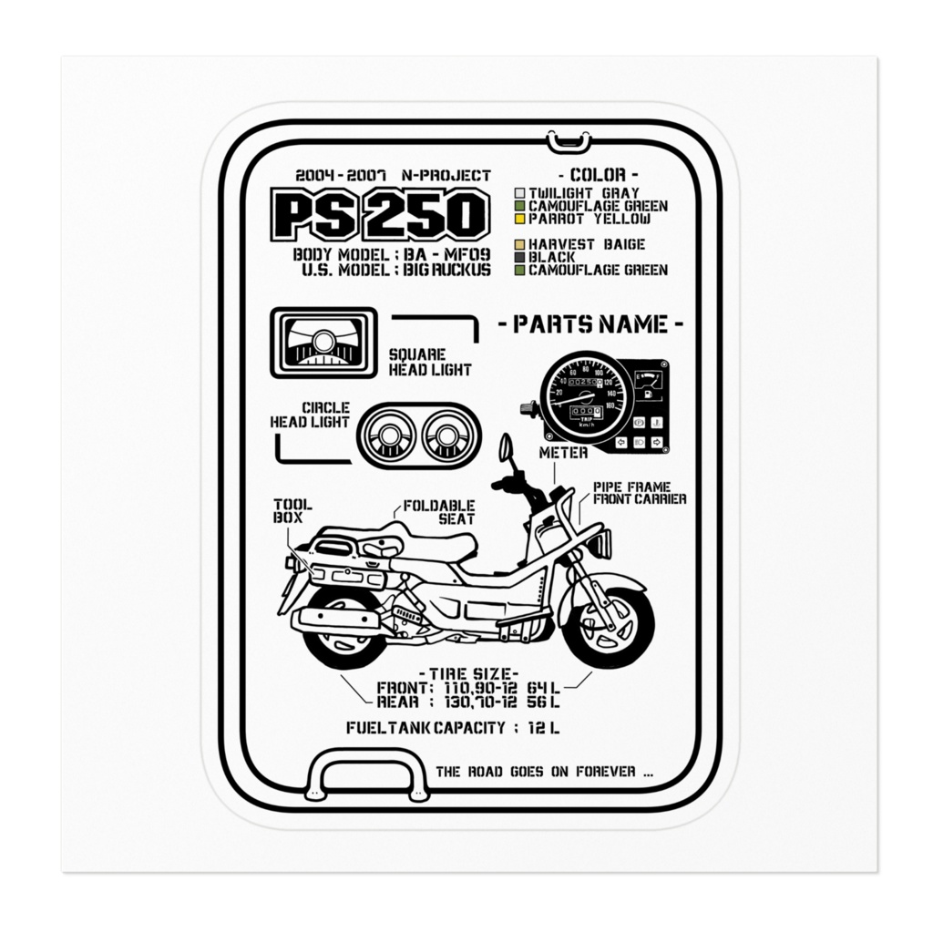 PSパーツステッカー