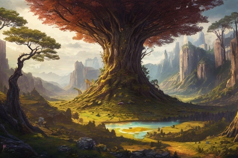 背景素材 ファンタジー背景　森　朝日　画像56枚セット