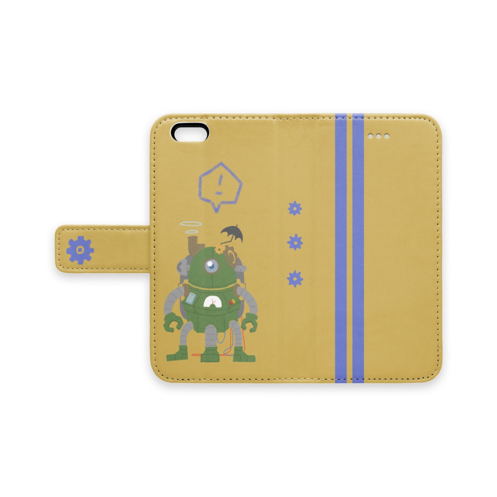 独りんぼロボ手帳型iPhone6ケース