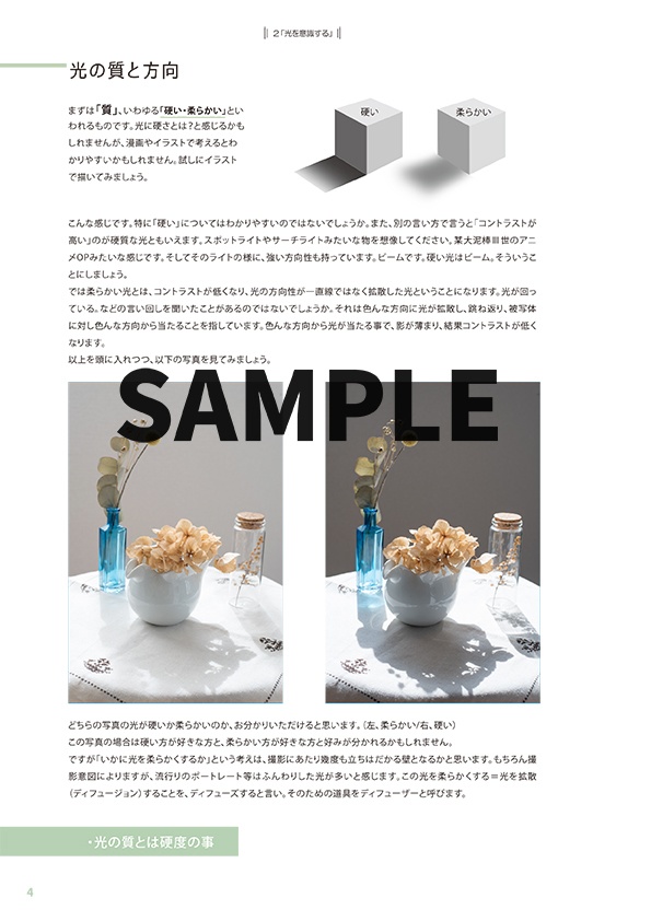 【再版準備中】「出来るだけ簡単に覚える」カメラの使い方。②光の質と方向を意識してステップアップ