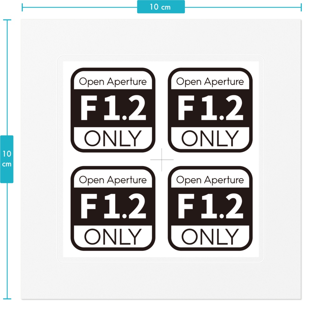 絞り開放F1.2大好きステッカー(ミニ)