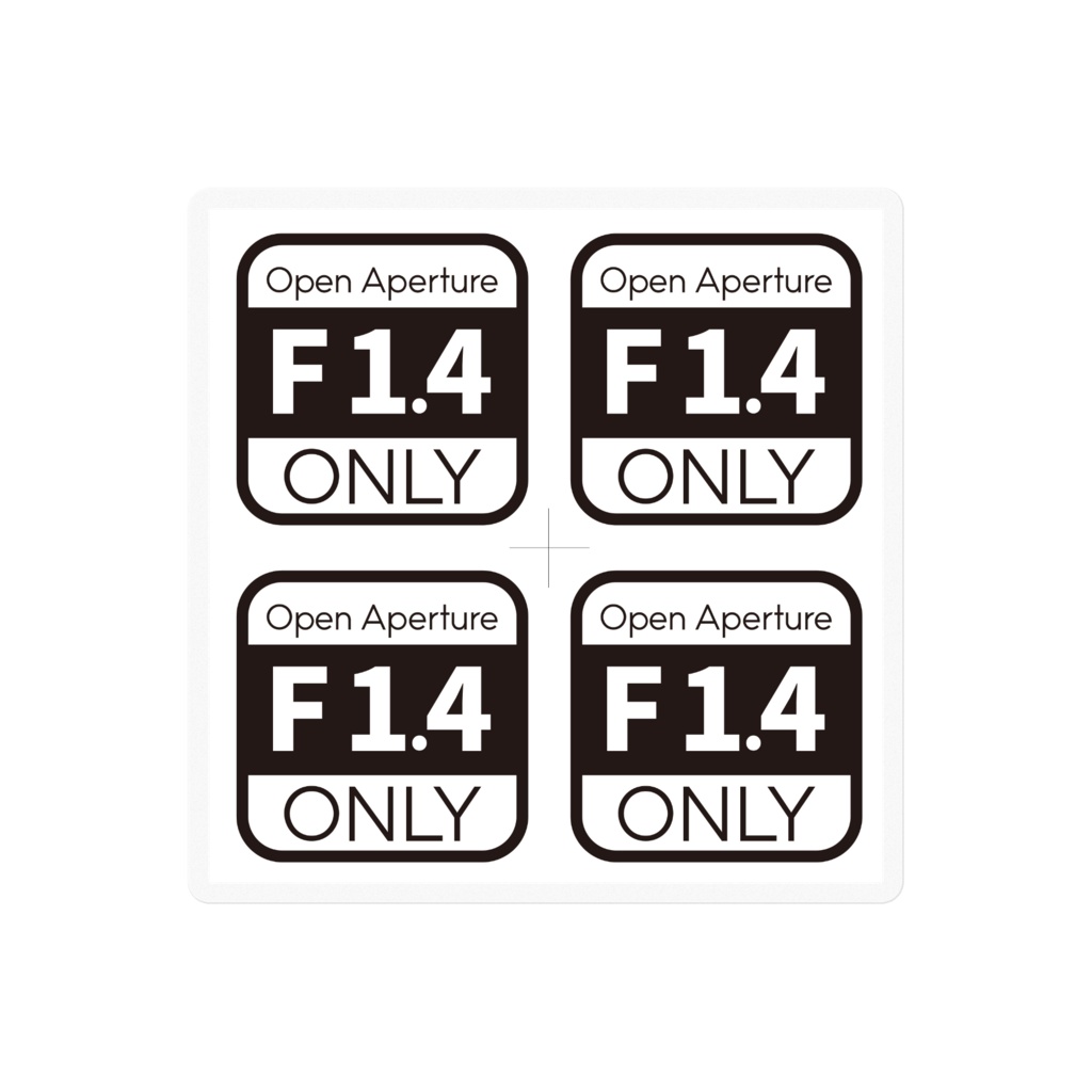 絞り開放F1.4大好きステッカー(ミニ)