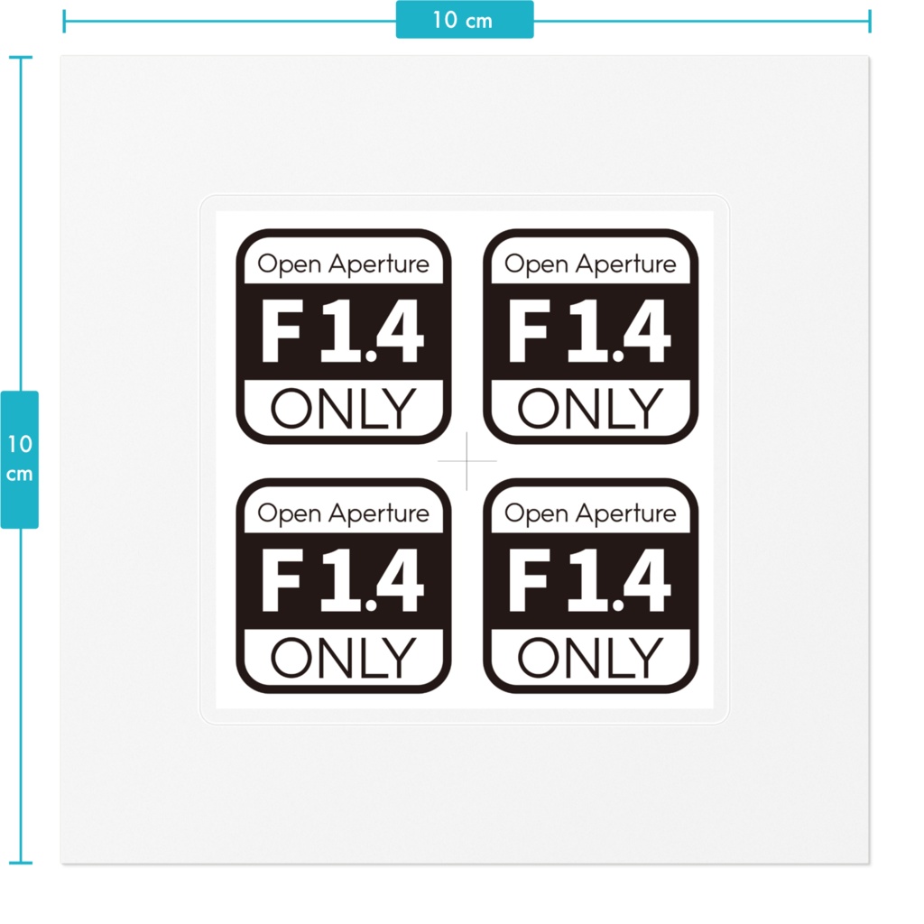 絞り開放F1.4大好きステッカー(ミニ)