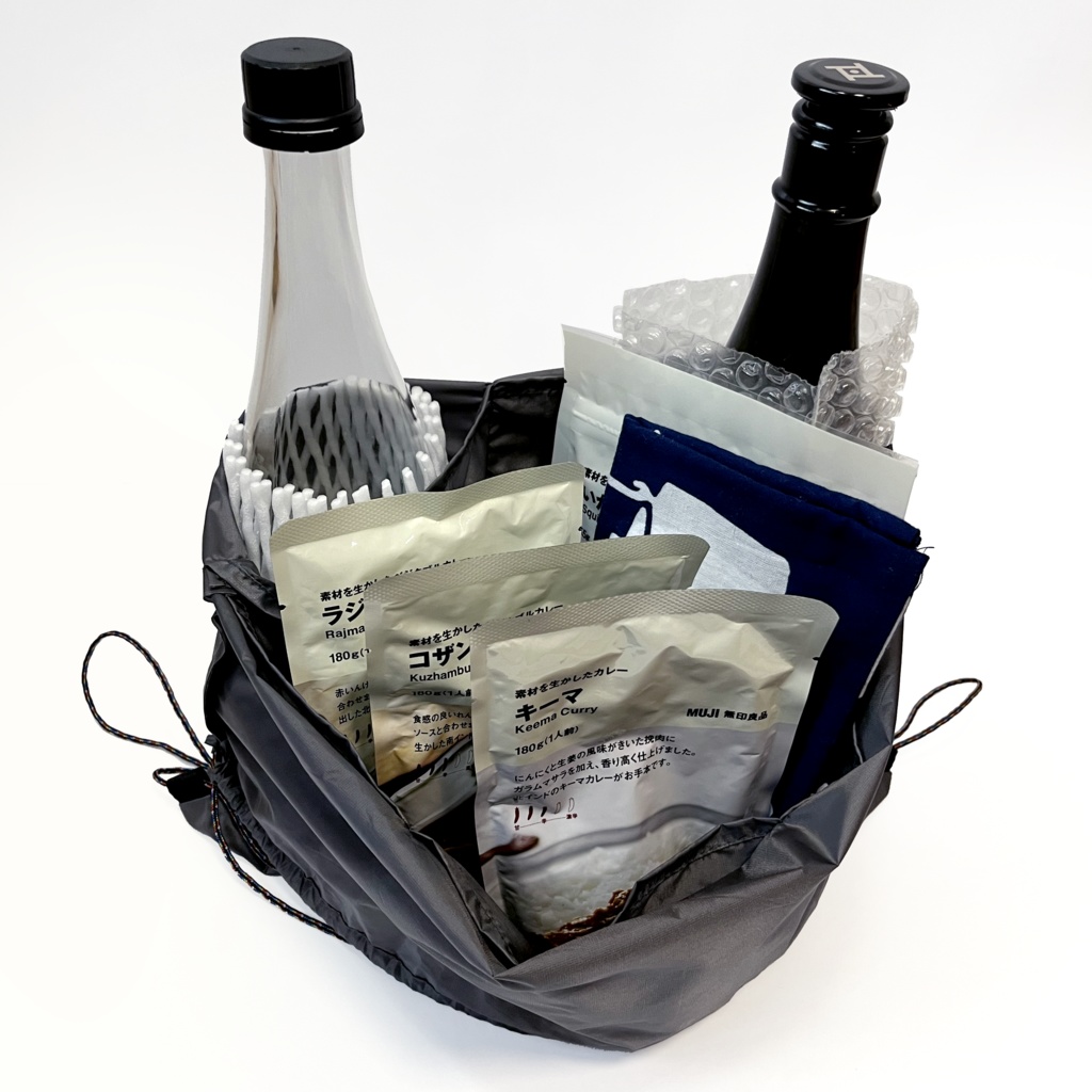 4合瓶が3本背負える ULナップサック(酒を飲む鶴)