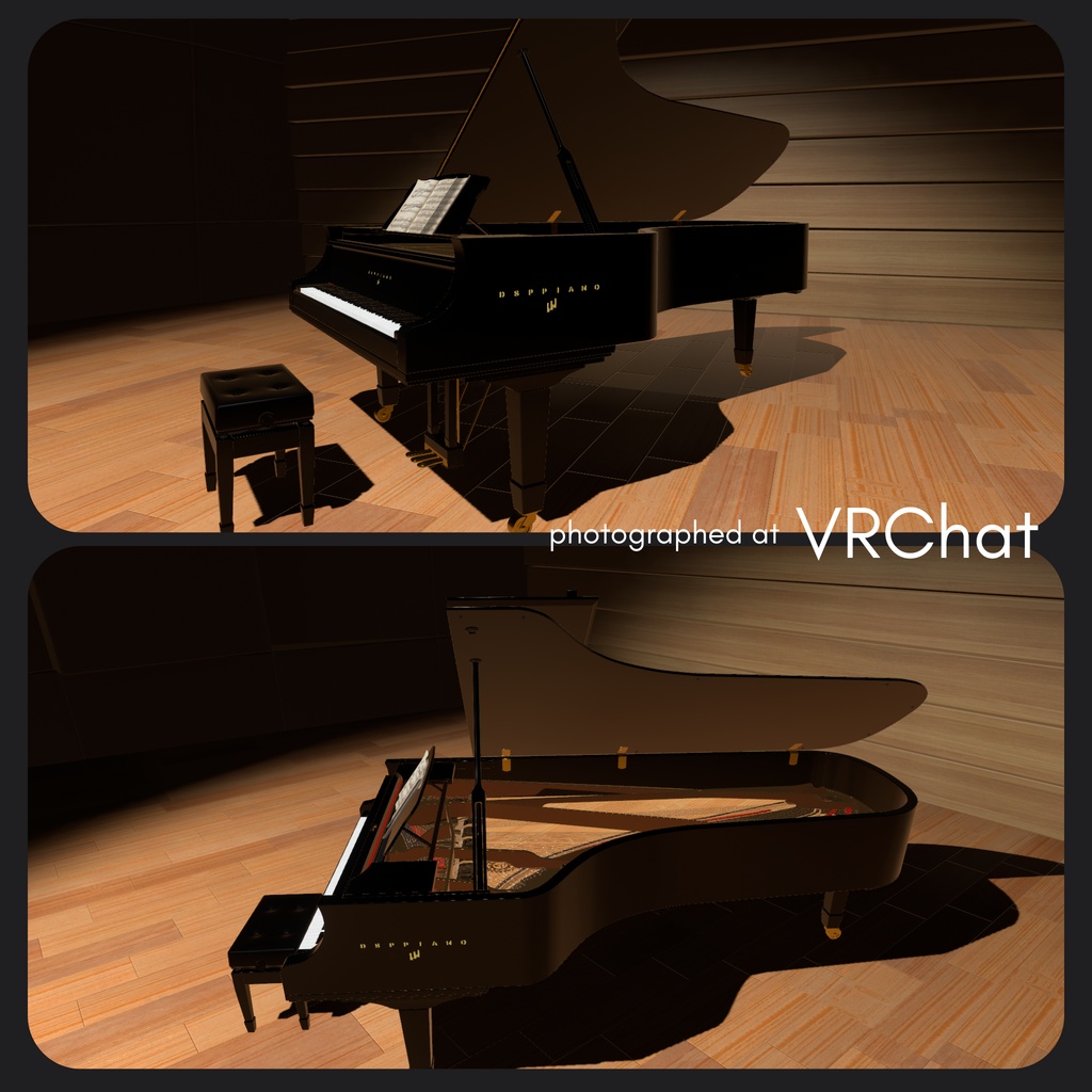 FC PIANO 3DCG Full Concert Grand Piano Model