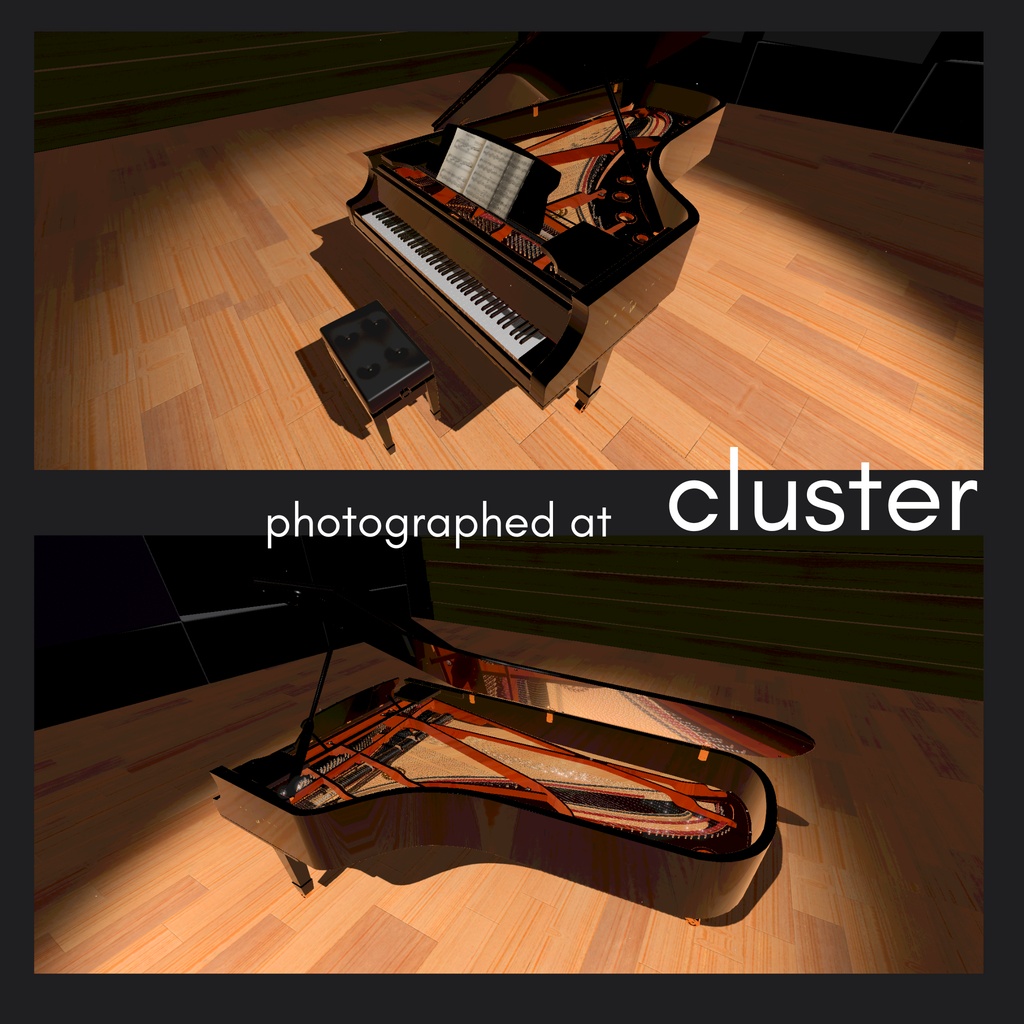 FC PIANO 3DCG Full Concert Grand Piano Model