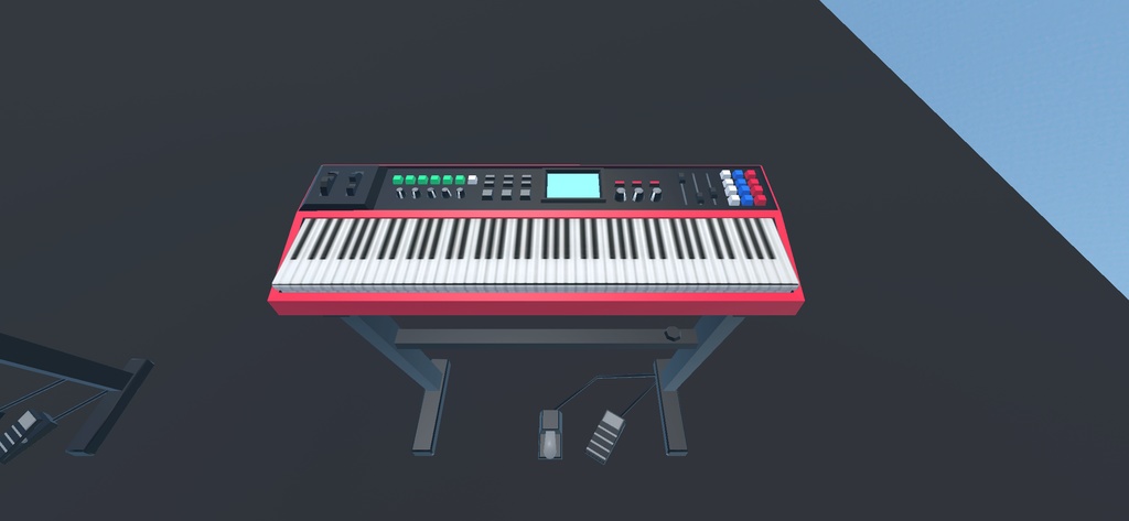 キーボード3Dモデル4色セット ローポリゴン
