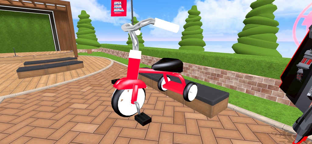 3輪車３Dモデル　ローポリゴン