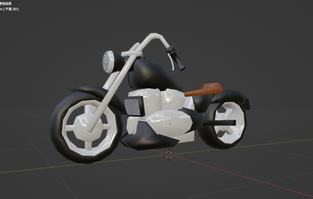 アメリカンバイク３Dモデル　ローポリゴン
