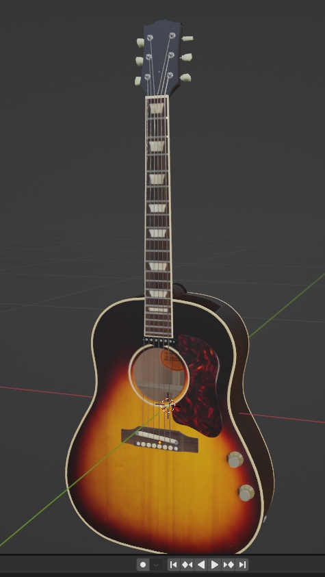 J-160e 3Dモデル右用左用2本セット ほどほどのローポリゴン