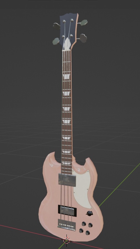 SGベースピンク 3Dモデル ローポリゴン