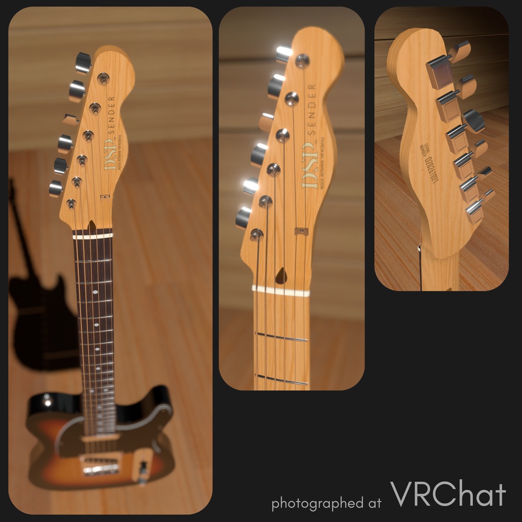 SENDER 3DCG GUITAR MODEL