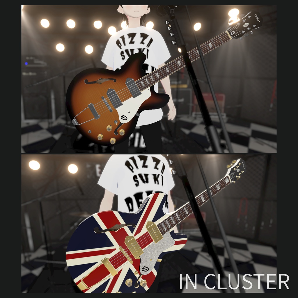 HIGH ROLLER 3DCGローポリゴンギターモデル