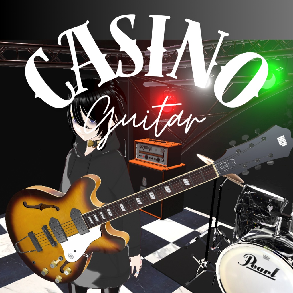 casinotypeギター 6カラーセット ローポリモデル
