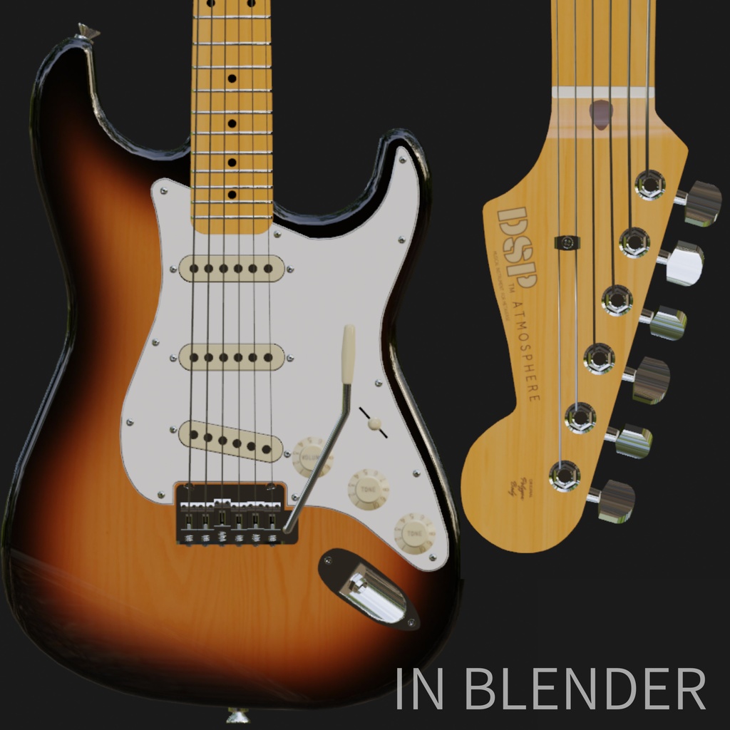 ATMOSPHERE 3DCGローポリゴンギターモデル