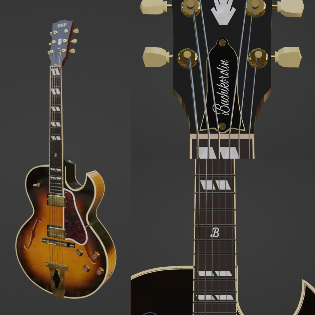 フルアコ D-4 BCK-edition 3Dローポリゴンモデル